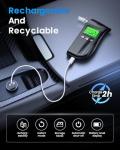 Portable LCD Alcohol Breathalyzer with 10 Mouthpieces