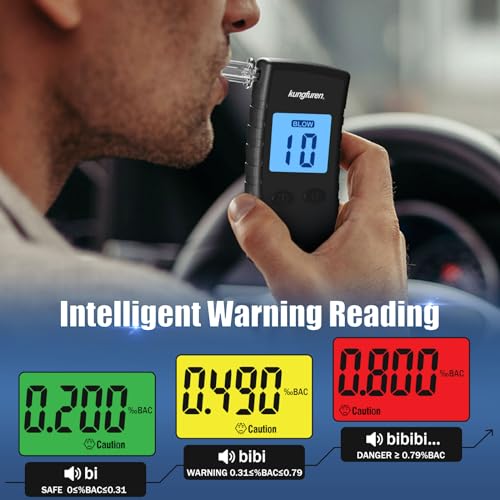 Professional Home Breathalyzer Alcohol Tester - LCD Display