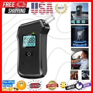 Mini Breathalyzer with 5 Mouthpieces - Accurate BAC Tester