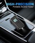 Mini Breathalyzer with 5 Mouthpieces - Accurate BAC Tester