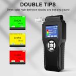 USB Rechargeable Breathalyzer with TFT Display and 10 Mouthpieces