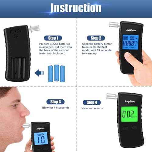 Professional Home Breathalyzer Alcohol Tester - LCD Display
