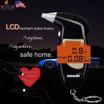Portable Digital Breathalyzer Keychain - Black