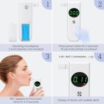 Accurate Portable Alcohol Breathalyzer with 10 Mouthpieces