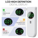 Accurate Portable Alcohol Breathalyzer with 10 Mouthpieces