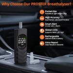 Proster Dual-Sensor Breathalyzer with Voice Prompts