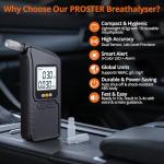 Proster Dual-Sensor Alcohol Breathalyzer with LCD Display