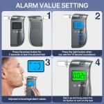 Portable Accurate Alcohol Breathalyzer with 10 Mouthpieces