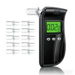 High-Accuracy Portable Alcohol Breathalyzer with 10 Mouthpieces