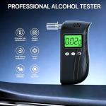High-Accuracy Portable Alcohol Breathalyzer with 10 Mouthpieces