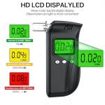 High-Accuracy Portable Alcohol Breathalyzer with 10 Mouthpieces