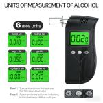High-Accuracy Portable Alcohol Breathalyzer with 10 Mouthpieces