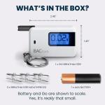 Keychain Breathalyzer for Personal Use - White