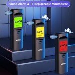 Portable Alcohol Breathalyzer with 11 Mouthpieces