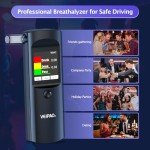 Portable Alcohol Breathalyzer with 11 Mouthpieces