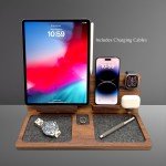 iPad Charging Station, Handmade Apple Workstation, iPhone 16 Dock, Apple Watch Ultra Charger, Nightstand Dock, Bestselling Christmas Gift