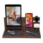 iPad Charging Station, Handmade Apple Workstation, iPhone 16 Dock, Apple Watch Ultra Charger, Nightstand Dock, Bestselling Christmas Gift