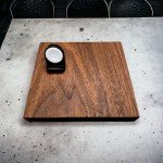 Catura Edge Apple Dock,  3 in 1 Wireless Charger, Wooden Dock, One Cable Charger, Handcrafted Anniversary Gift, iPhone 16