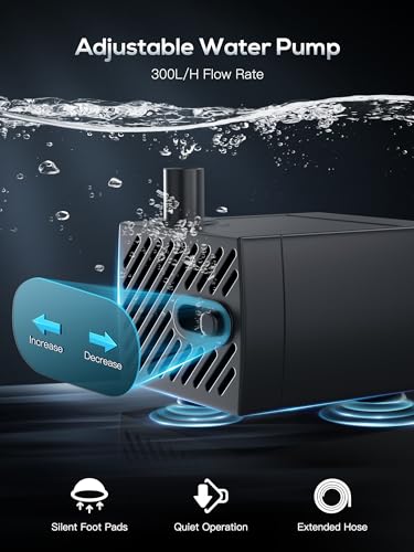 PONDON 5 Gallon Rimless Glass Betta Aquarium Kit