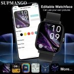 NEW Women Smart Watch Men Android IOS Phone 1.44" Color Screen Full Touch Custom Dial Smart Watch Bluetooth Call SmartWatch
