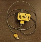 Personalised phone charger plug label, Samsung, tech stocking filler