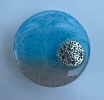 Handmade resin beach and sand dollar phone grip for smart phone