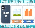 iPhone 16 Case Templates, Phone Case Template, iPhone Case Template, iPhone Sublimation Template, Smart Phone Case Template, Canva Editable