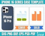 iPhone 16 Case Templates, Phone Case Template, iPhone Case Template, iPhone Sublimation Template, Smart Phone Case Template, Canva Editable