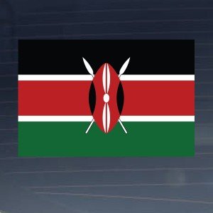 Kenya Country National Flag Decal Full Color Vinyl Sticker Decal for cars, laptops, tablets, water bottles and more