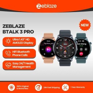 New Zeblaze Btalk 3 PRO Smart Watch 1.43" AMOLED Display Bluetooth Phone Calls Smartwatch Health and Fitness Tracking