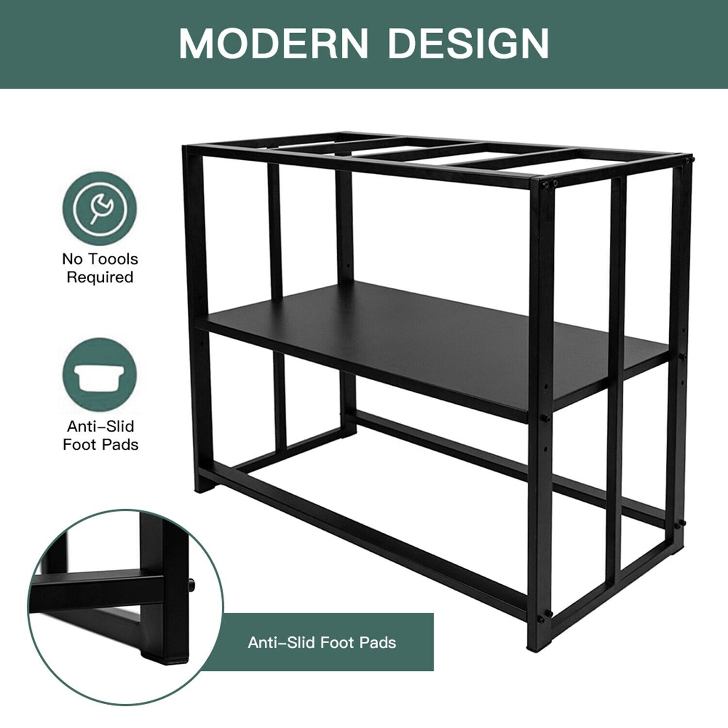 40 Gallon Metal Fish Tank Stand for Aquariums