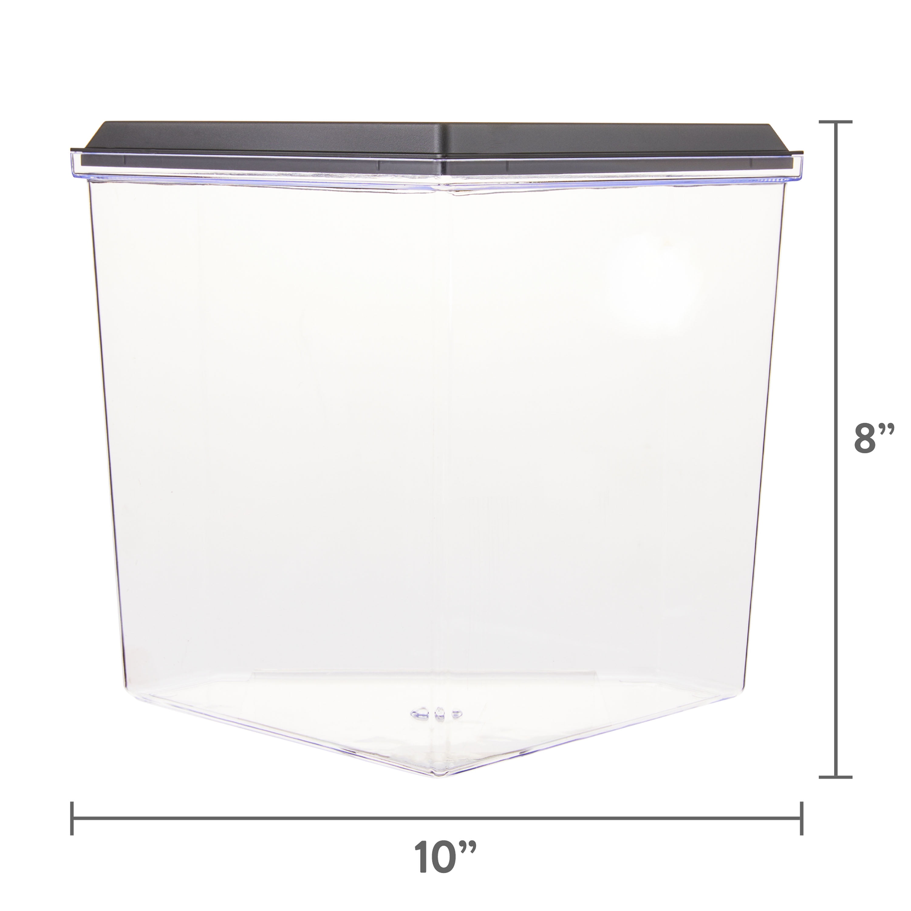 Black 1 Gallon Plastic Aquarium Tank - Aqua Culture