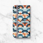 Geometric Arches Wallet Case for iPhone 14, 14 Plus, 14 Pro, 13 Mini, 13 Pro, 12 Pro Max, 12 Pro, 11, 11 Pro Max, SE, XR, XS, 8, 8 Plus