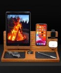 IPAD WORKSTATION, Apple Docking Station, MagSafe Phone Stand, iPad Charging Station, iPhone and  iPad Dock, Christmas Gift for Him