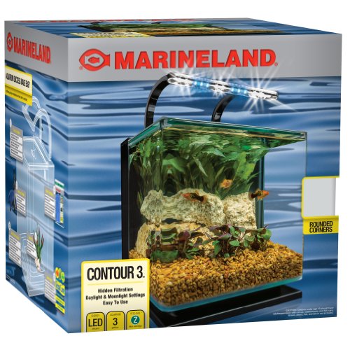 MarineLand Contour Glass Aquarium Kit with Light