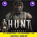 Hunt Showdown - 2/7 HUNTERS + 13 Skins + 10 Charms + 115 Crates + 8250 EP - Twitch Drops