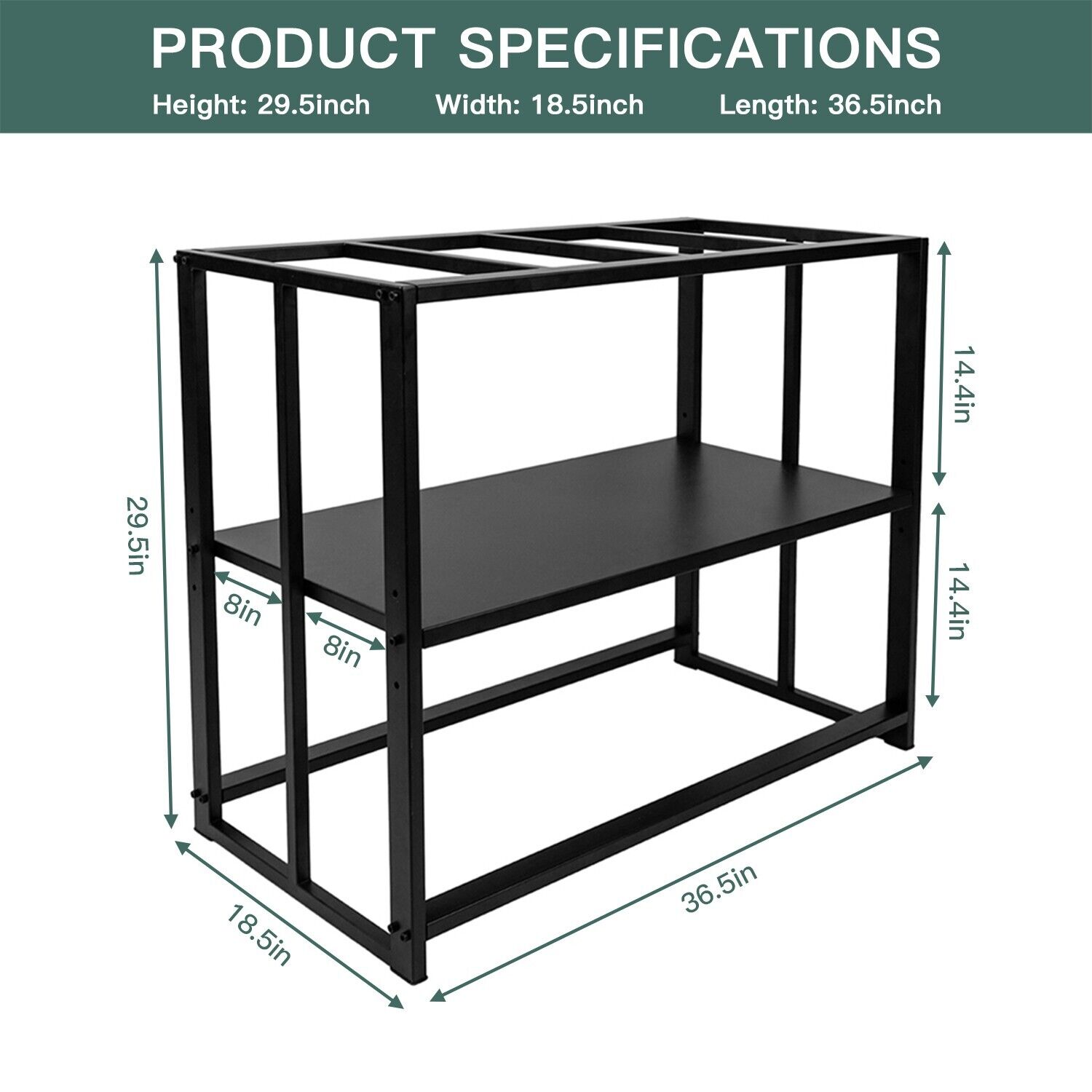 40 Gallon Metal Fish Tank Stand for Aquariums