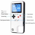 Retro Game Phone Case for iPhone 14 13 12 11 Pro Max XS X XR 8 7 6 Plus Case Playable 36 Games Boy Girl GB Cover Colorful Screen