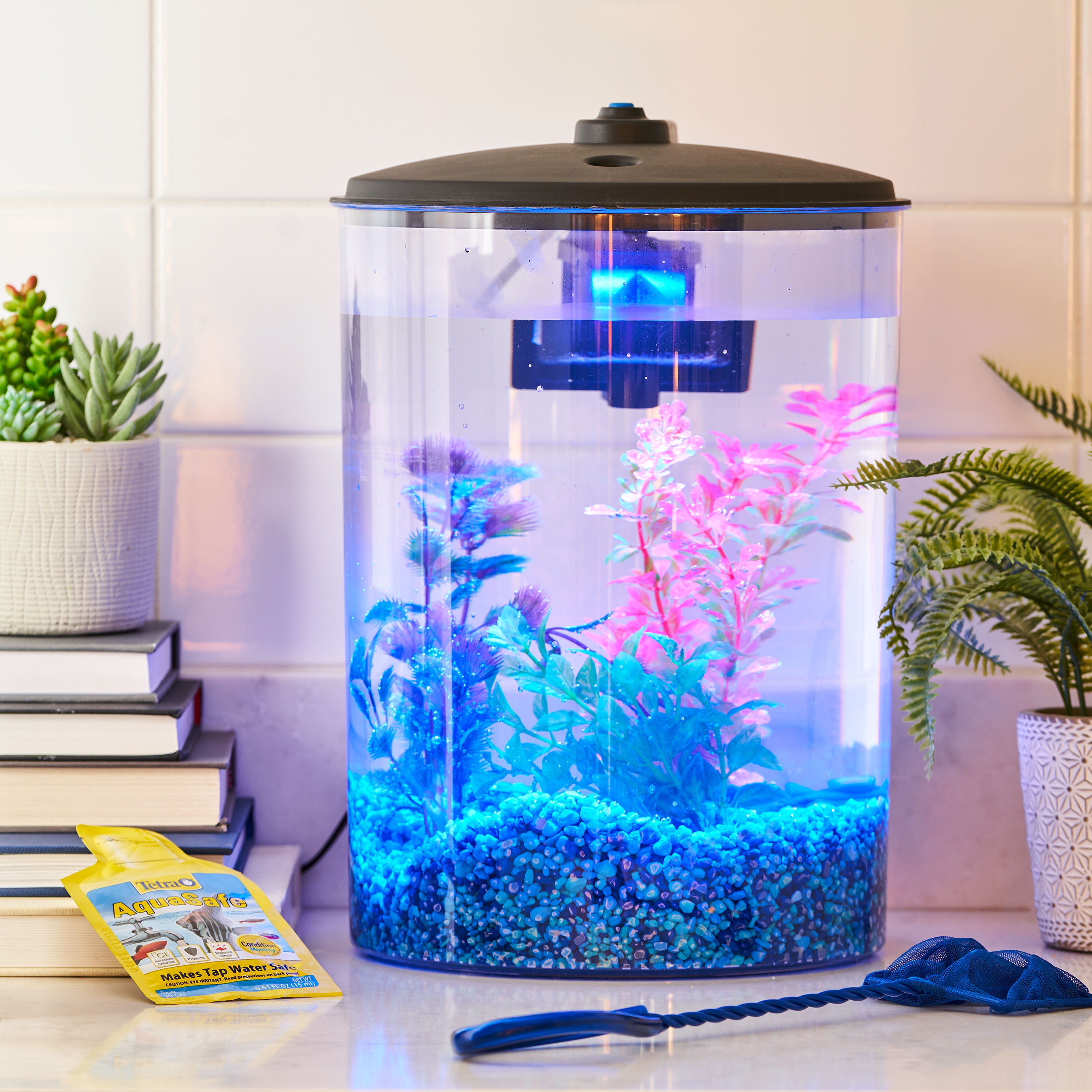 LED 3-Gallon Plastic Aquarium with Power Filter
