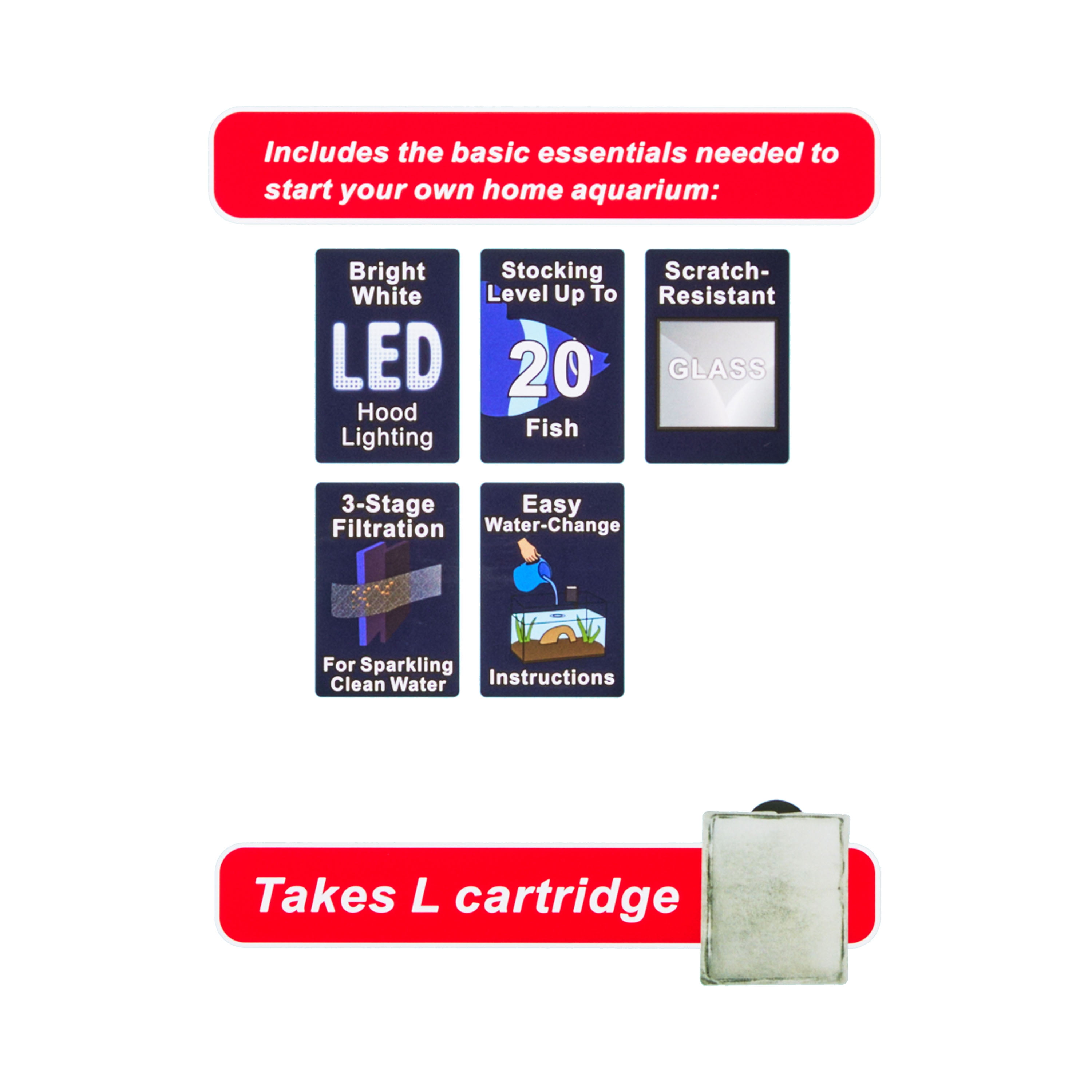 Aqua Culture 20 Gallon Aquarium Starter Kit