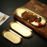 Gold Stainless Steel Dining and Dessert Plate