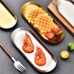 Gold Stainless Steel Dining and Dessert Plate