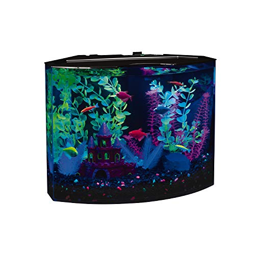 GloFish 5-Gallon Crescent Aquarium Kit with LED