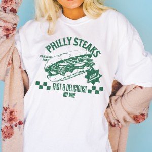 Retro Cheesesteak Lover T-Shirt for Foodies