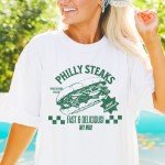 Retro Cheesesteak Lover T-Shirt for Foodies