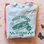 Retro Cheesesteak Lover T-Shirt for Foodies