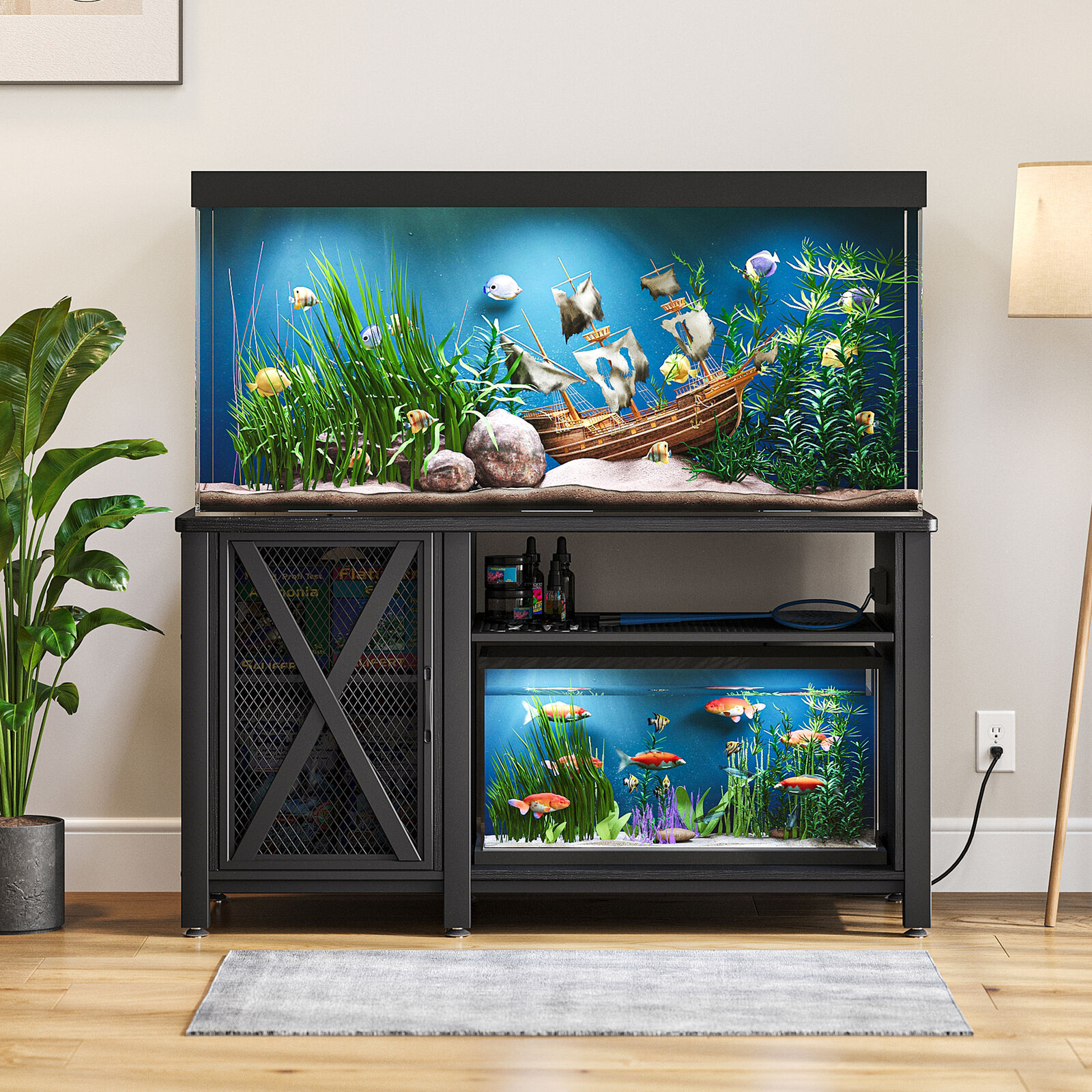 Metal Aquarium Stand for 55-75 Gallon Tanks
