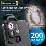 APEXEL 200X Pocket Microscope Lens for Smartphones