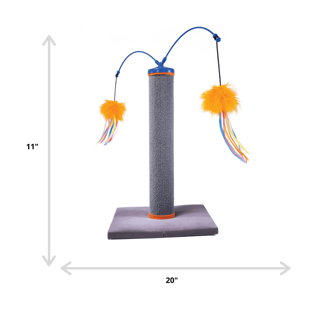 Interactive Carpet Scratch & Spin Post with Wand Toys