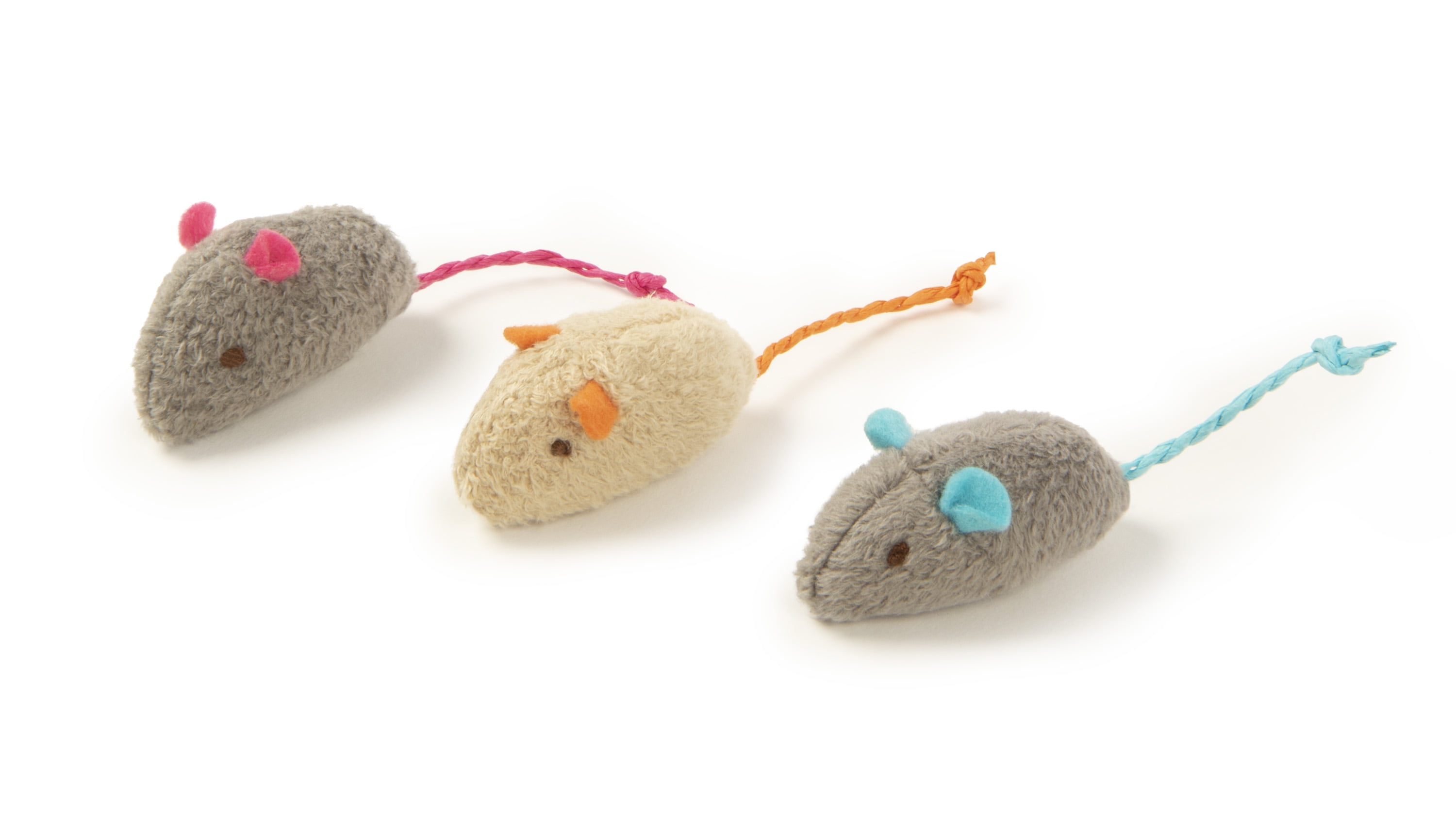 Set of 3 Catnip Mice Toys